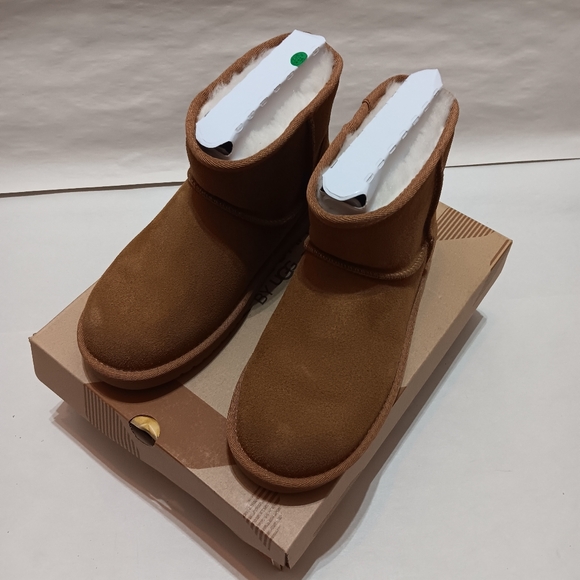 Koolaburra By UGG Koola Mini II Women's 6 Chestnut Suede Lined Boots 1114851 - Picture 2 of 7